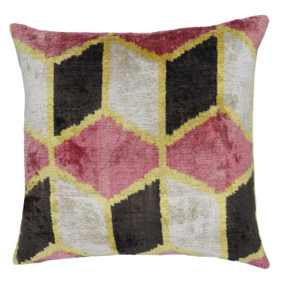  Coussin décoratif fait à la main avec coussin rembourré en duvet - 16 po x 16 po