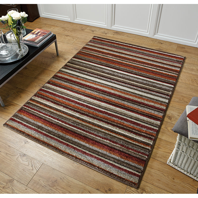 Taron Striped Area Rug, Rectangle 120cm x 170cm