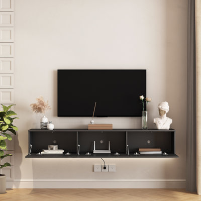 Floating TV Stand Wall Mounted,Modern TV Stand, Floating TV Cabinet Entertainment Center
