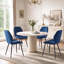 Stansky Mid-Century Modern Velvet Dining Chair with Crossed Metal Legs, Set of 2-1378810398