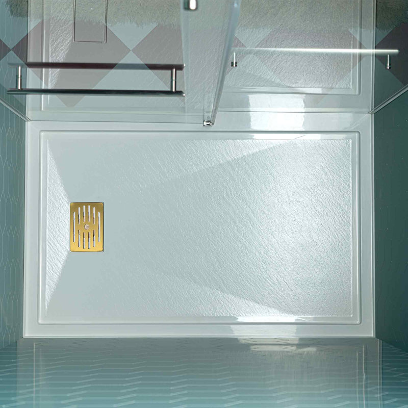 WOODBRIDGE 60 In. X 34 In. Solid Surface Shower Pan Base, Alcove Installation With Drain Options, Slip-Resistant & Mold-Resistant