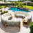 Afore All-Weather Circle 6-Seat Outdoor Sectional Sets with Acacia Table-823455920
