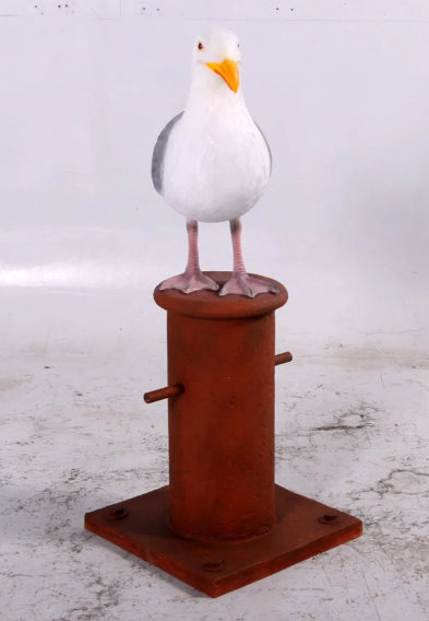 Calissa Seagull On Post Life Size Statue
