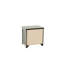 Armoire de chambre rustique grise, table de chevet 2, ornement en bois massif
