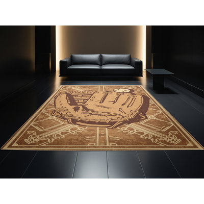 Tapis doux et moelleux de style baseball rétro