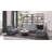 High Density Foam Seat Manual Recliner Modern Scroll Arms Welt Trim Wide Seat Transitional Gray Finish Primary Living Room