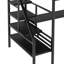 Structure de lit mezzanine en métal avec bureau