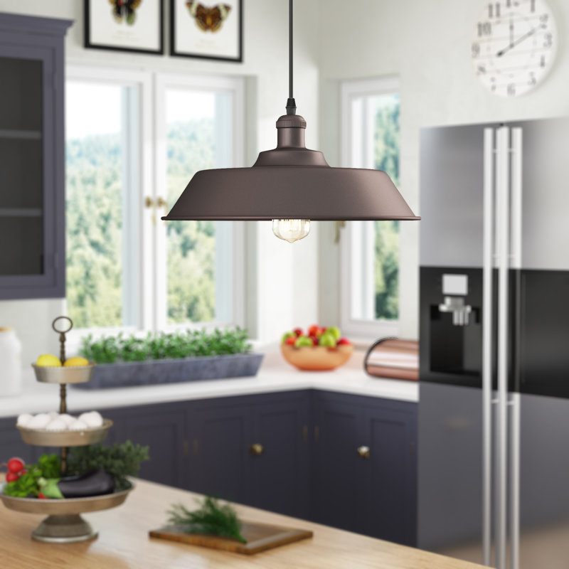 Luminaire suspendu en forme de dôme à 1 lumière Hitchin