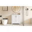 Meuble-lavabo de 30 po avec lavabo en céramique, ensemble de meuble-lavabo autoportant avec tiroir caché, armoire de rangement pour la salle de bain, armoire de salle de bain