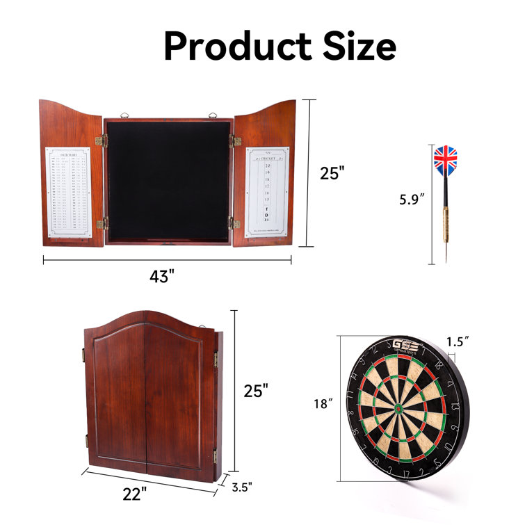 Buy Dublin Bristle Dartboard Cabinet Set at S&S Worldwide