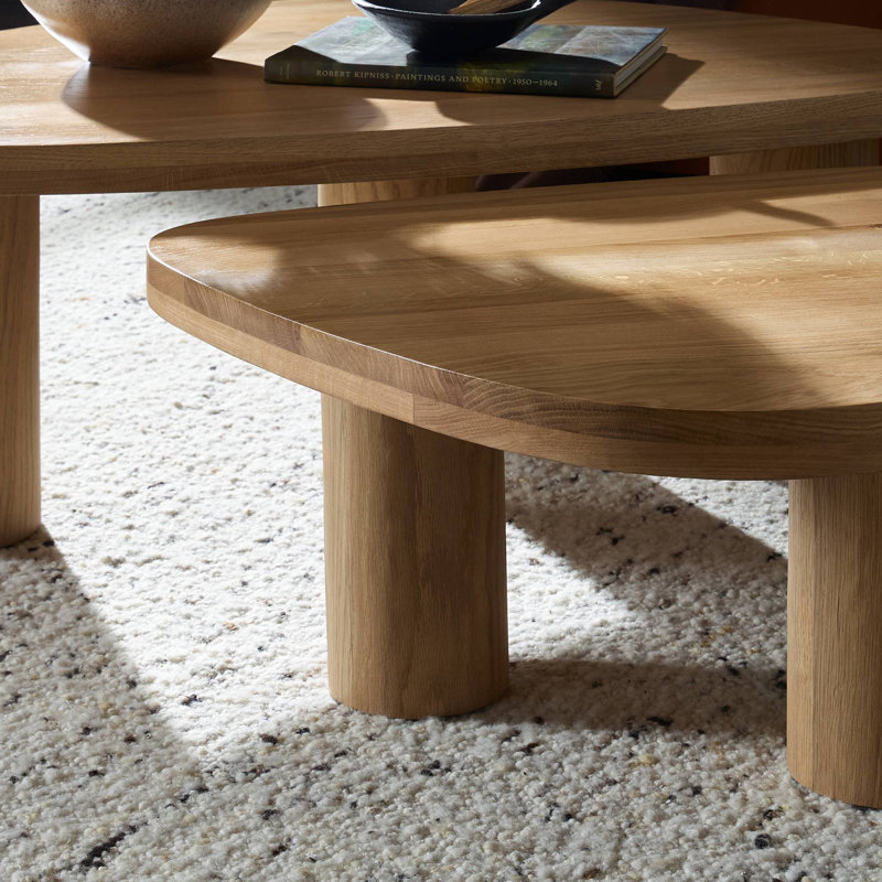 Zion Coffee Table Set-Grey Tobacco Oak, Natural Oak