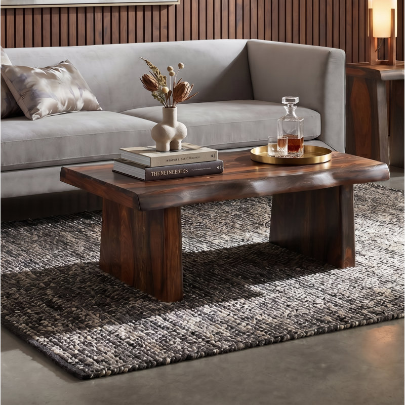 Chaliyah Solid Wood Single Coffee Table, Walnut