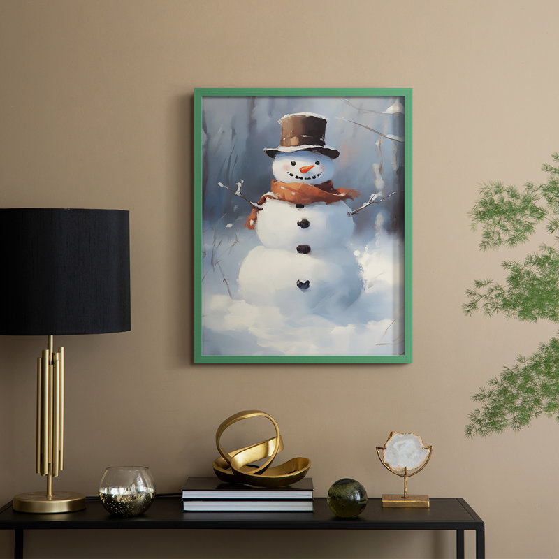 Art des Fêtes de Noël - série 2 - CEC XXXI, reproduction encadrée - bois massif, H 15 po x l 12 po, Vert