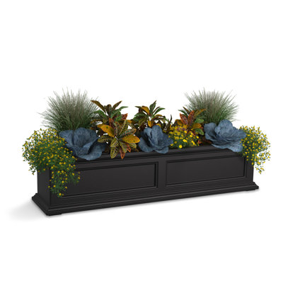 The Anastasiya Resin Window Box Planter with Water Reservoir