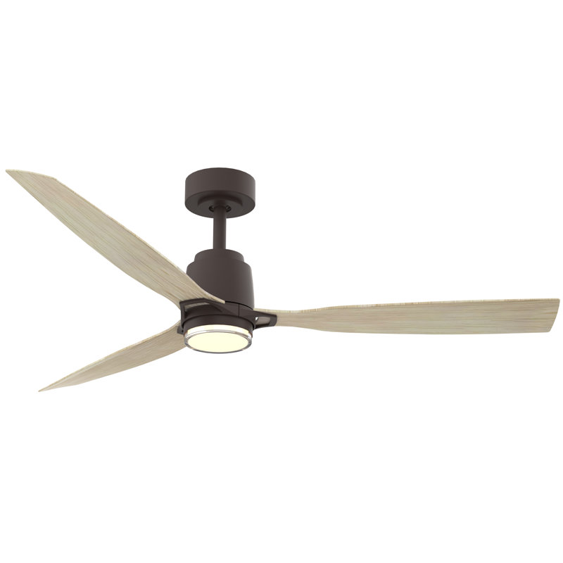 Ventilateur de plafond intelligent DEL 5 "FoxCC, Chêne blanc, Bronze