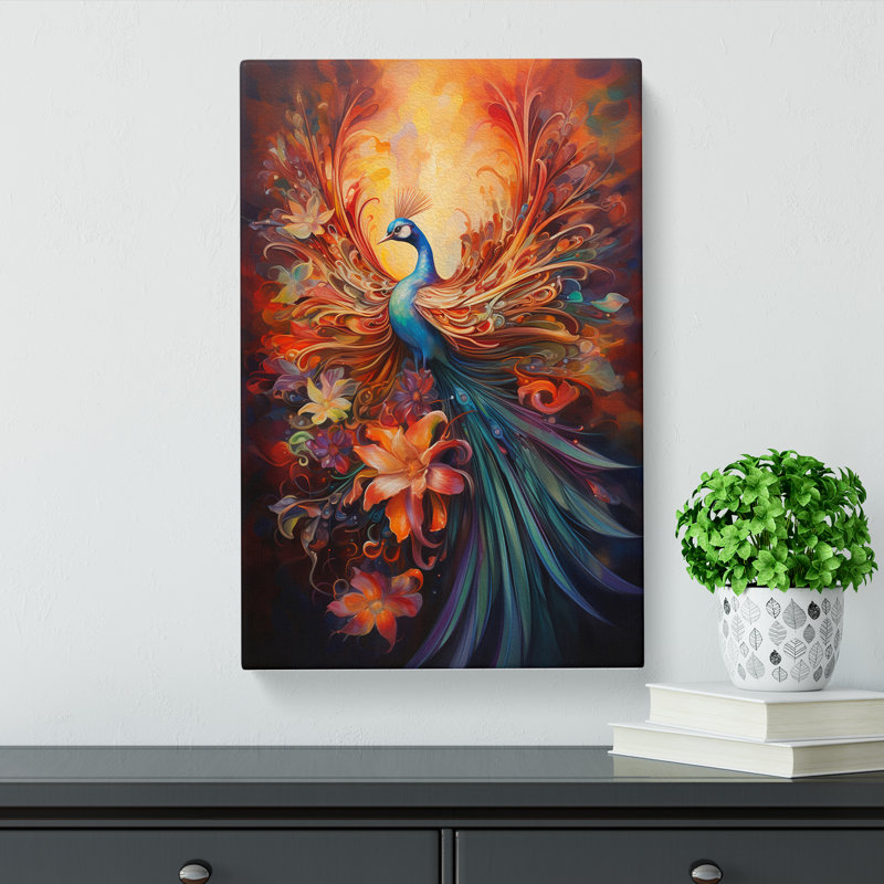 Bird Of Paradise Expressionism - Print, 50cm H x 35cm W x 3cm D