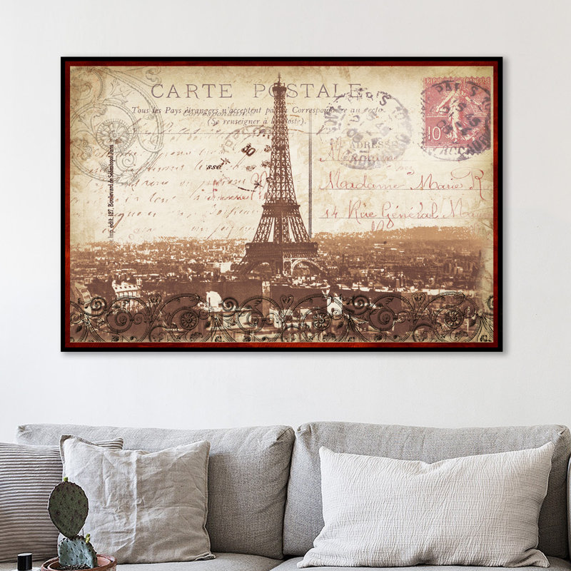 «Paris Nights» par Tre Sorelle Studios, reproduction d'art graphique sur toile, H 28 po x l 42 po