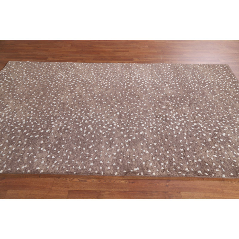 Tapis brun marocain moderne 5 x 8