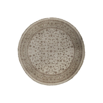 Floral Area Rug in Gray