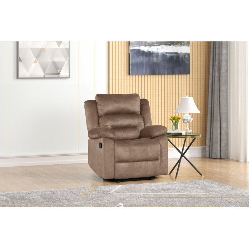 Zytaevius Recliner, Manual, Tan Bronzing Fabric