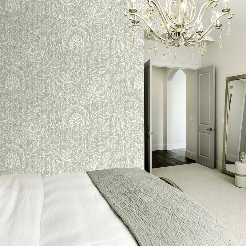 Christmas Tree 10.05M x 53Cm Texture Matte Wallpaper Roll, Grey