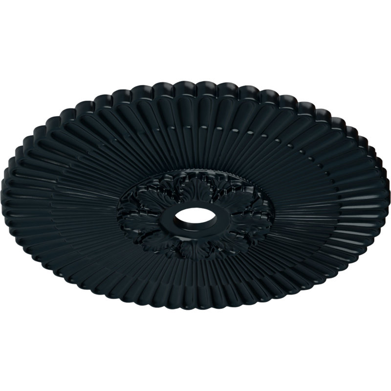 Médaillon de plafond Endurathane Pesaro, l 36 po x H 26 po x P 1 1/2 po, finition dorée pharaons peinte à la main, Belladone