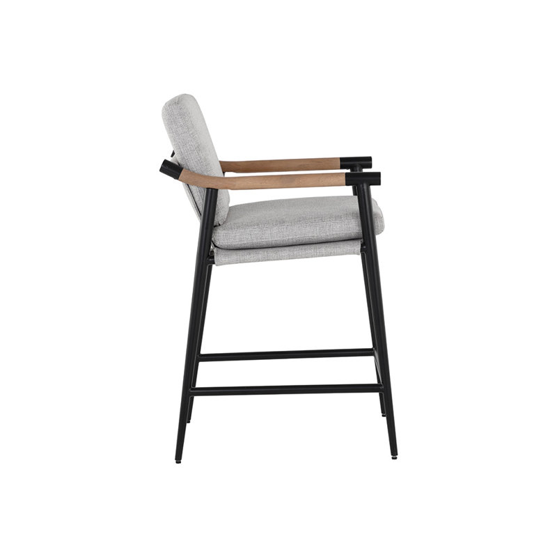 Upholstered Stool with Metal Frame