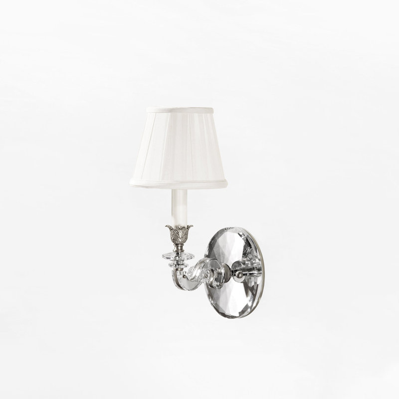 NEMA Crystal Sconce, Polished Nickel