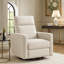 Fauteuil inclinable et oscillant manuel, en chenille blanche, amovible et amovible