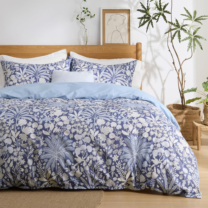 Bedsure Duvet Cover- 100% Cotton Duvet Cover Set with Zipper Closure, King