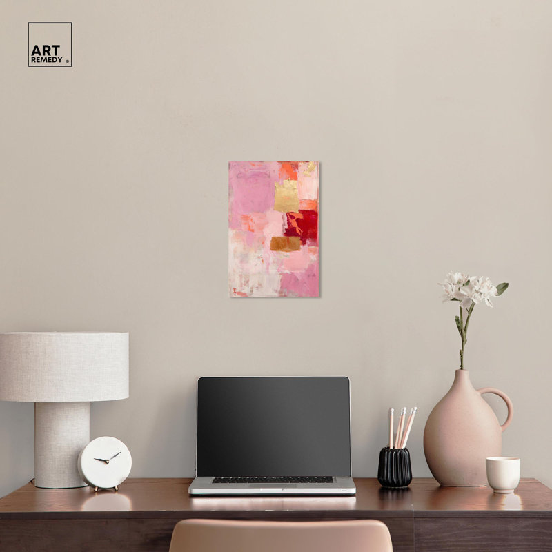 Art Remedy Blush, toile abstraite, H 15 po x l 10 po, Toile tendue