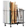 A Home Blueprint Storage Rack Cart - 18 Slots Metal Blueprint Rack ...