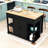 Extendable Kitchen Island with 2 Drawers, Storage Cabient and Built-In Power Outlet-814506595