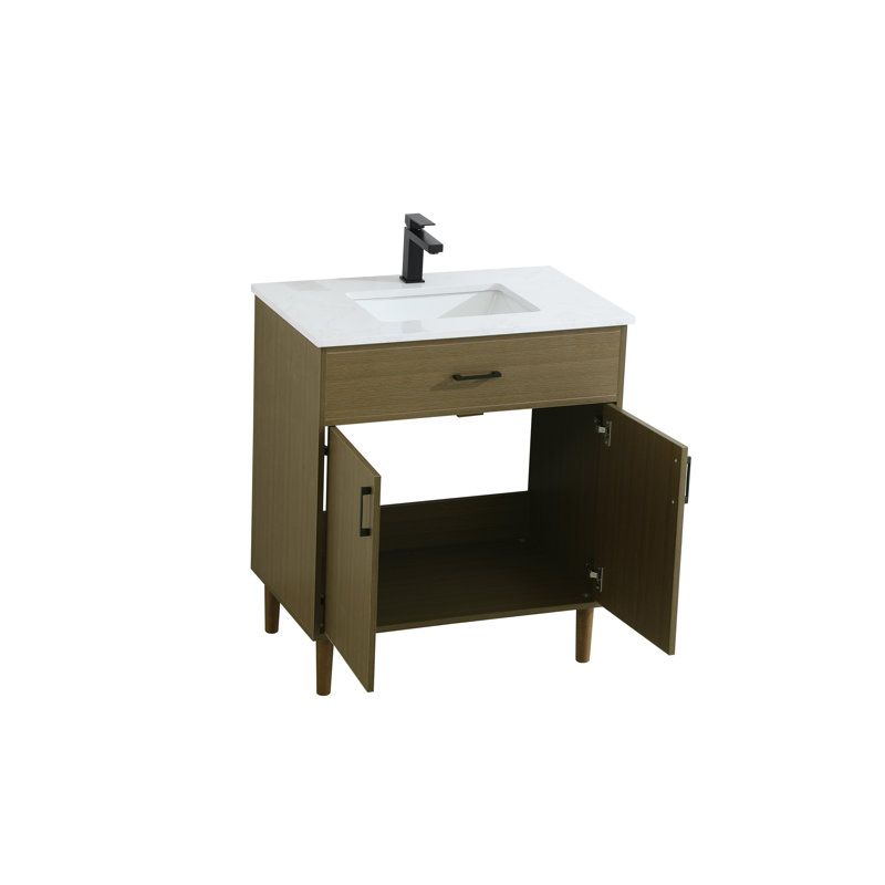 Chandler 30 inch Single Bathroom Vanity, Chestnut Brown