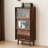Nut-brown Solid Wood + Glass Display Cases