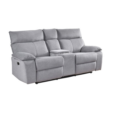 Reclining Loveseat with Console, Grey