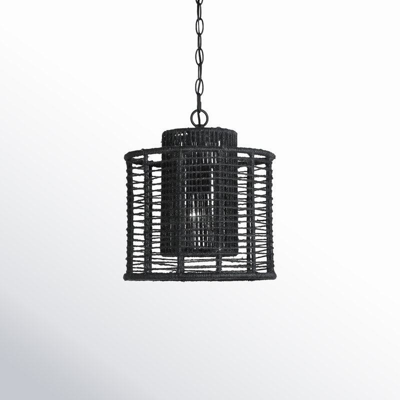 1 - Light Drum Pendant, Matte Black