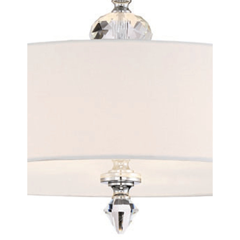 Berrin 3 - Light Steel Dimmable Drum Chandelier