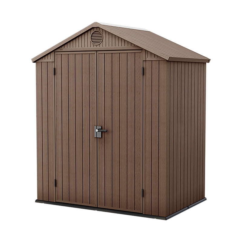 Keter Darwin 6 ft. W x 4 ft. D Double Door Apex Outdoor Garden Shed