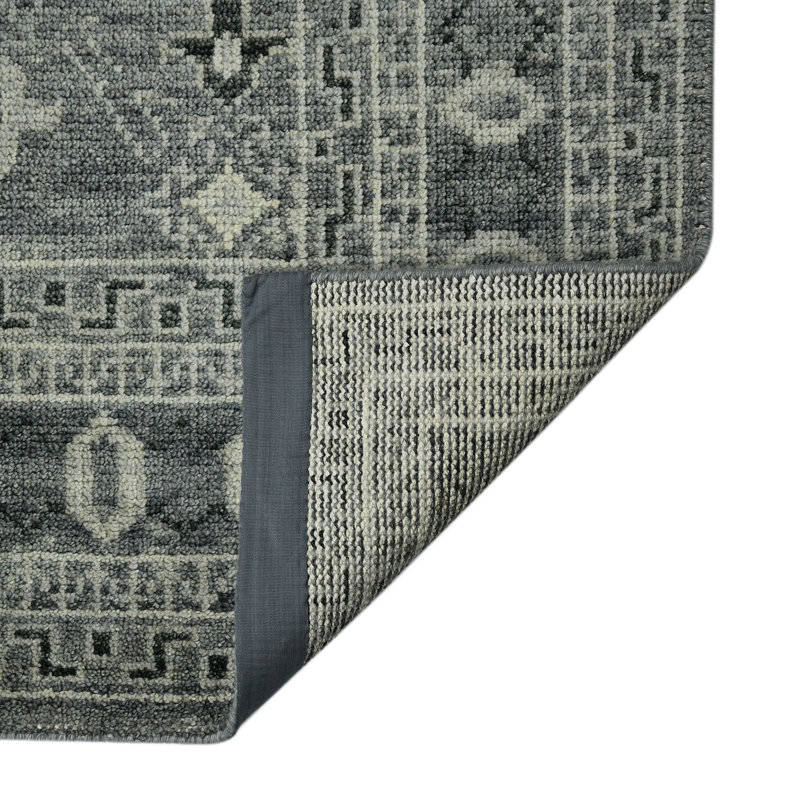 Gray Hand-Knotted Wool Oriental 2' x 3' Area Rug
