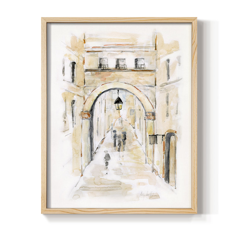 «Venice Market Day I», reproduction encadrée - bois massif, H 11 po x l 9 po