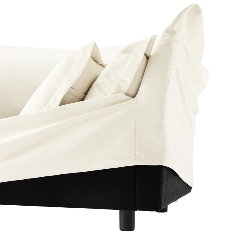 Canapé modulaire 3 places à assise profonde, chenille, canapé élégant à 3 places, modulaire pour salon