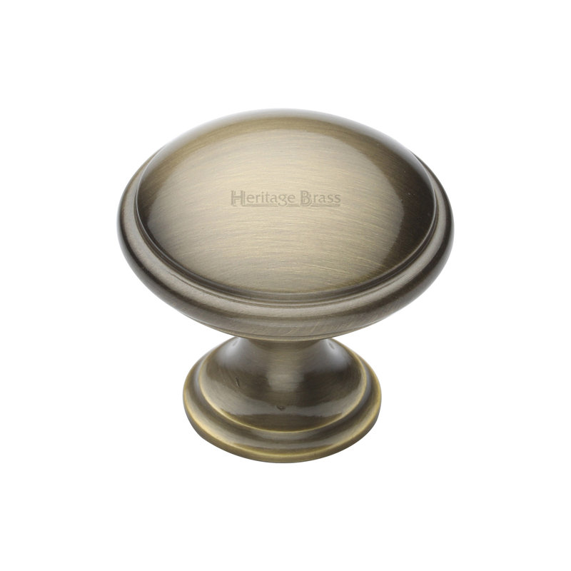 Heritage Brass Heritage Cabinet Knob Domed Design, Antique Brass, 3cm H x 3.2cm W x 3.2cm D