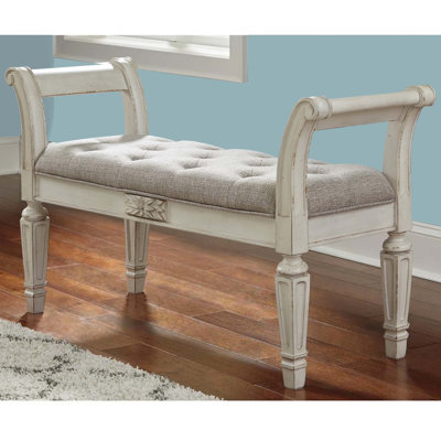 Banc rembourré en bois