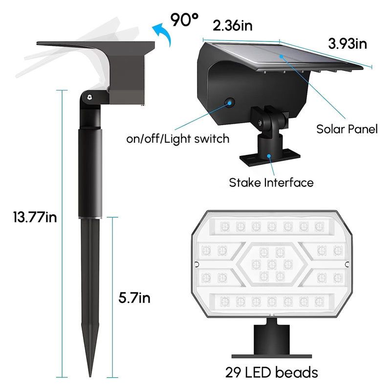 Projecteurs solaires imperméables IP67