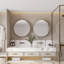 Metal Framed Bathroom Wall Cabinet with Mirror and Adjustable Shelves-500833749
