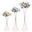 3 pots de fleurs de mariage modernes en forme de sablier-107731971