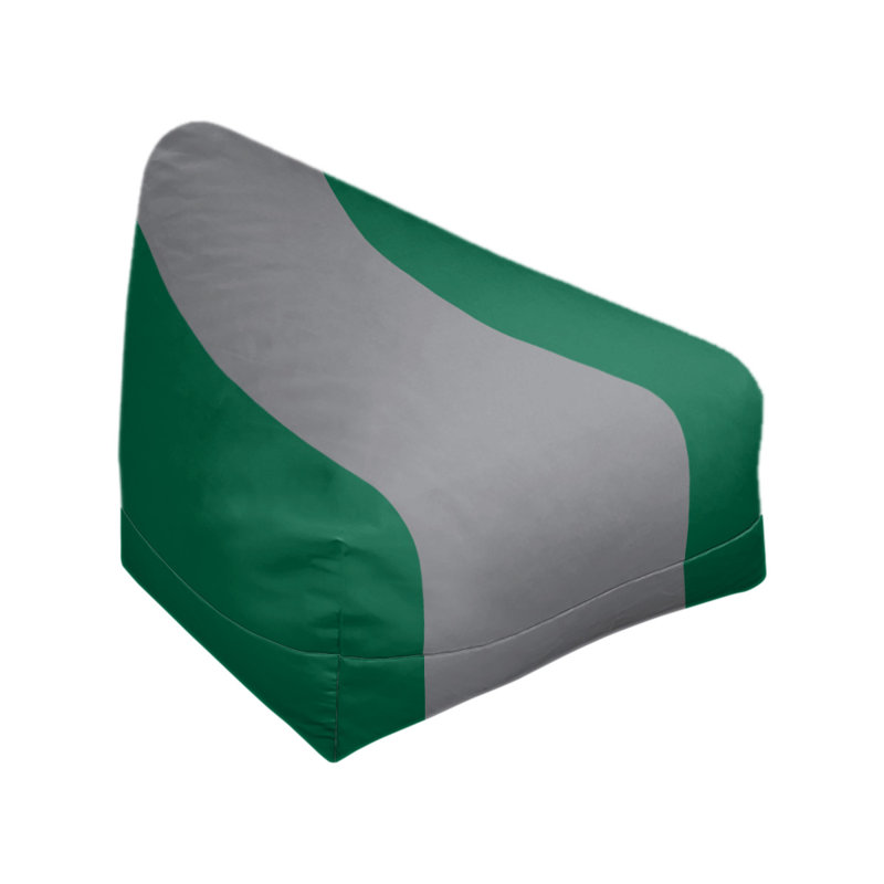Bean Bag Cover, 42" H x 38" W x 2" D, Victory Green/Silver