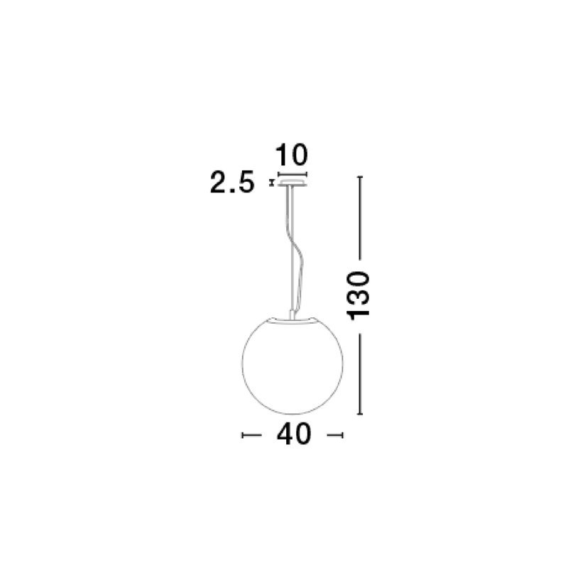 Nevoso 1 - Light White Single Pendant
