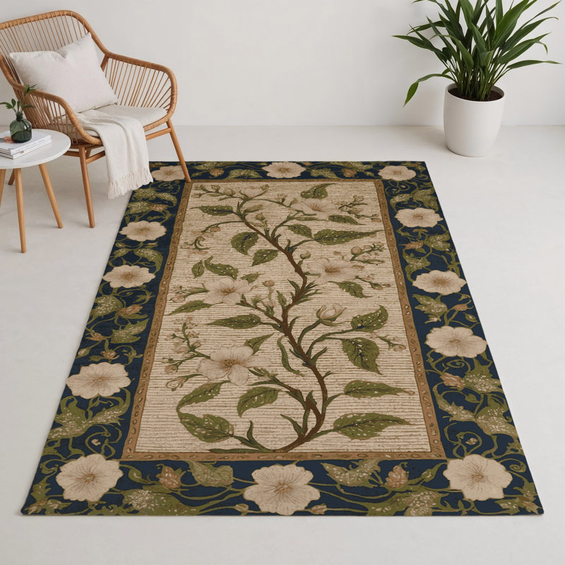 Tapis d'intérieur et d'extérieur brun français, Rectangle 5 pi x 7 pi